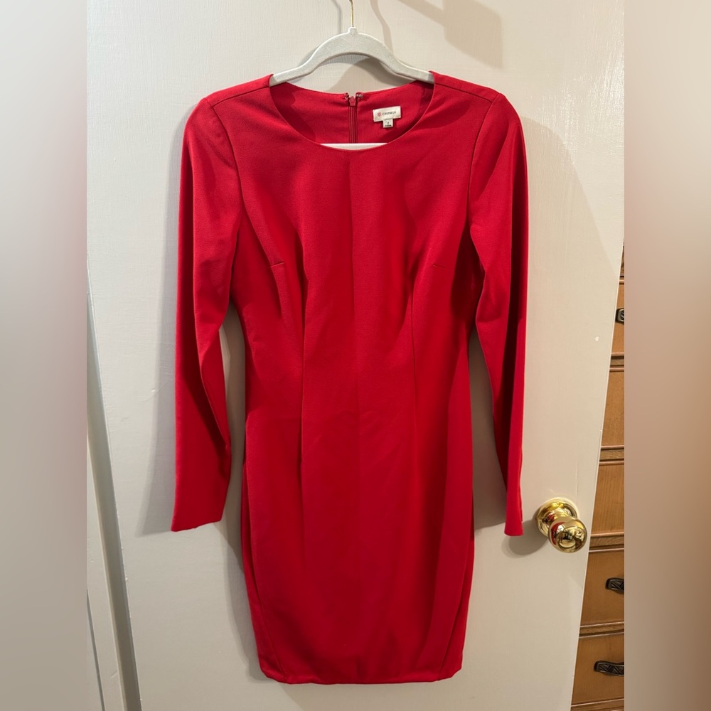 Daniel Cremieux Vibrant Red Long Sleeve Dress